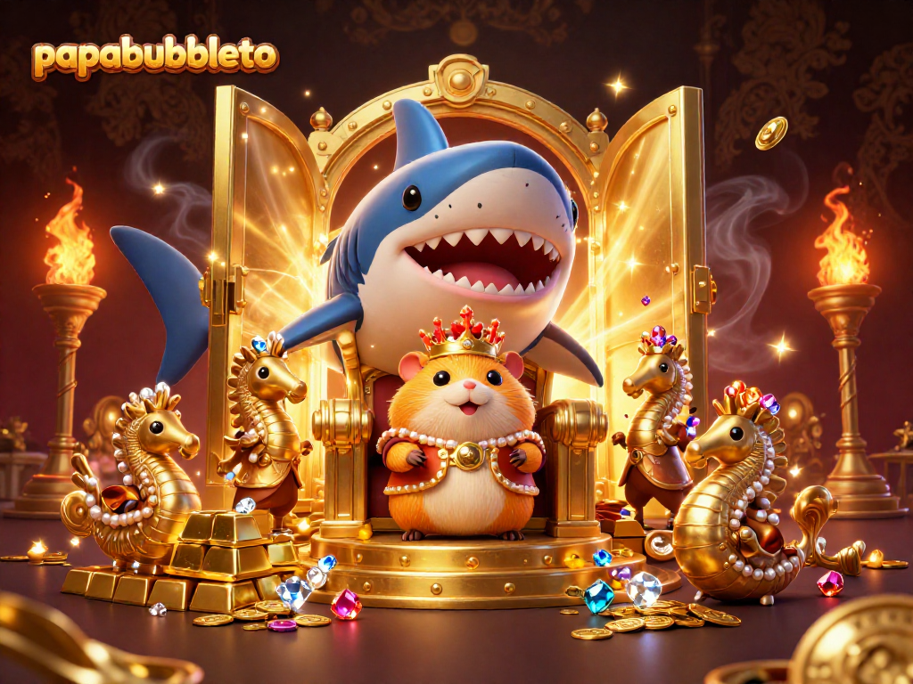 Experience the thrill of games like papabubbleto at an exhilarating casino with gold treasures and royal characters.