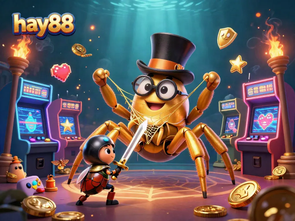 Engage in thrilling gaming adventures with hay88's vibrant world of colorful arcade machines and captivating characters.
