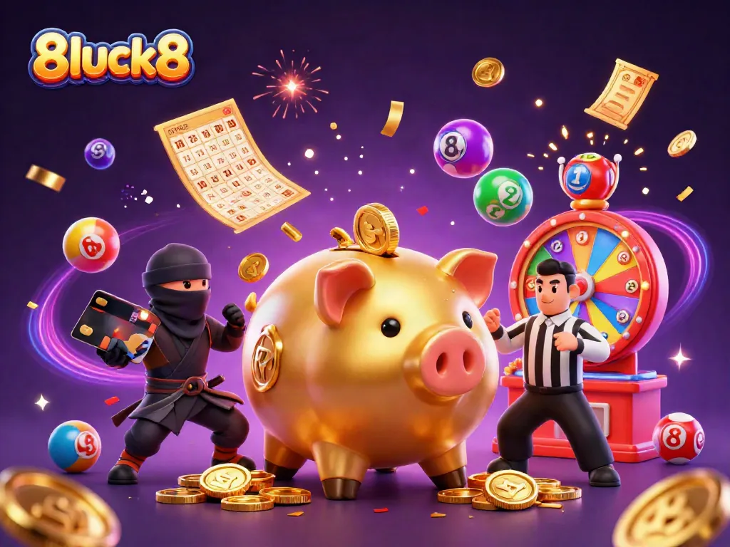 Experience thrilling gameplay with 8luck8 in this vibrant casino-themed scene showcasing exciting game elements.