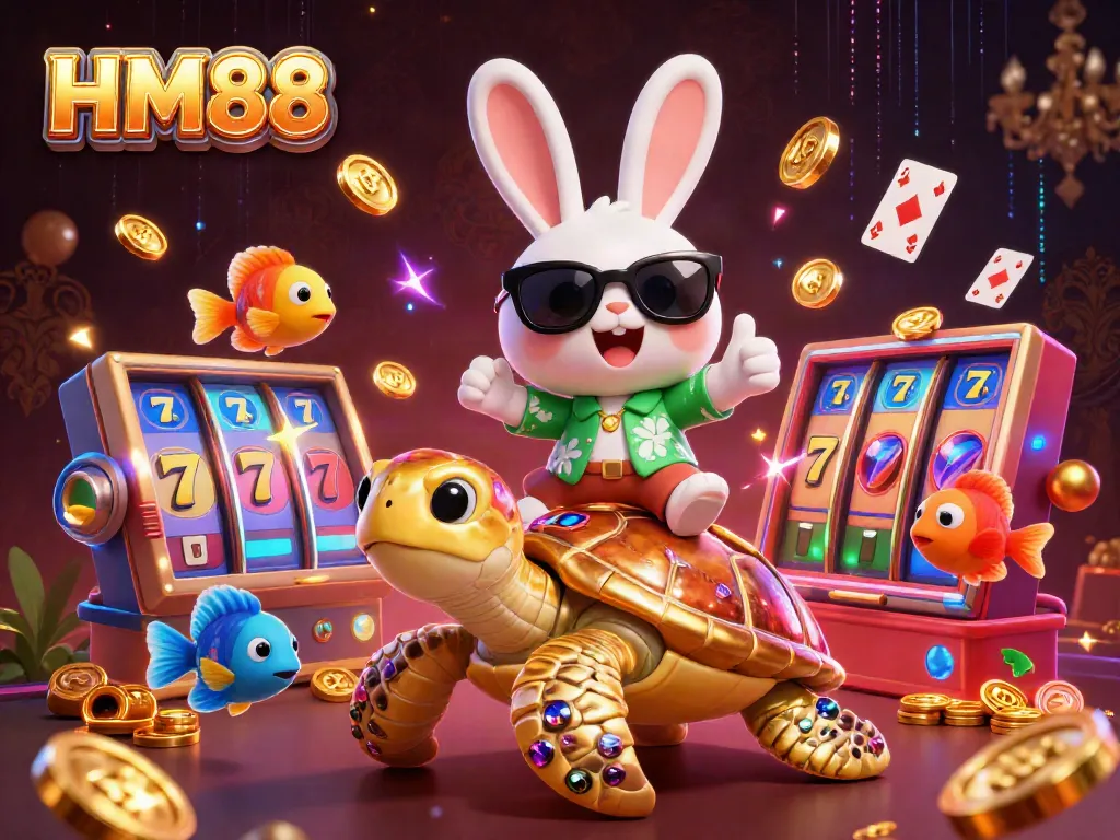 Experience the thrill of HM88 casino with lucky characters and vibrant game elements.