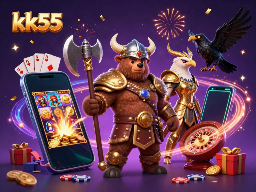 Experience thrilling gameplay at kk55 with exciting slots, vibrant graphics, and dynamic characters.
