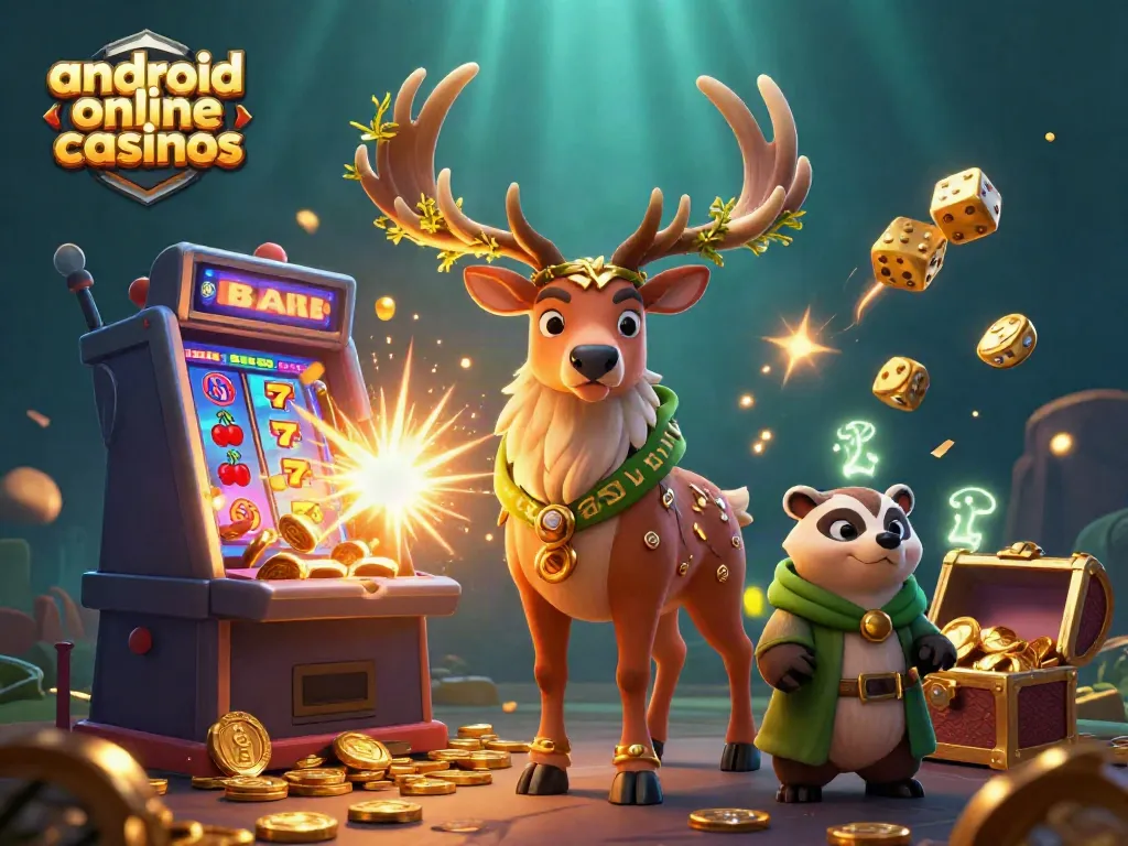 Experience the thrill of android online casinos with a vibrant 3D casino scene full of games and fun.
