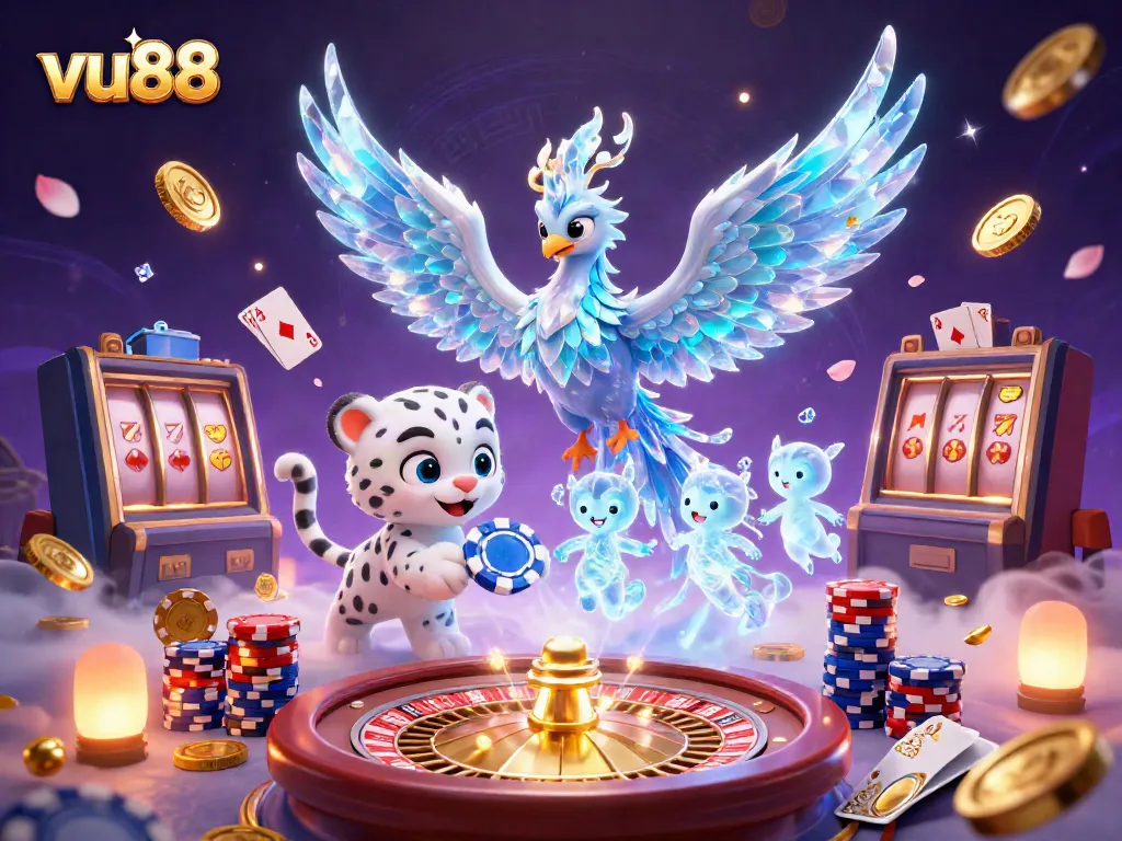Experience the thrill of winning with vu88's vibrant casino games featuring colorful characters and dynamic elements.