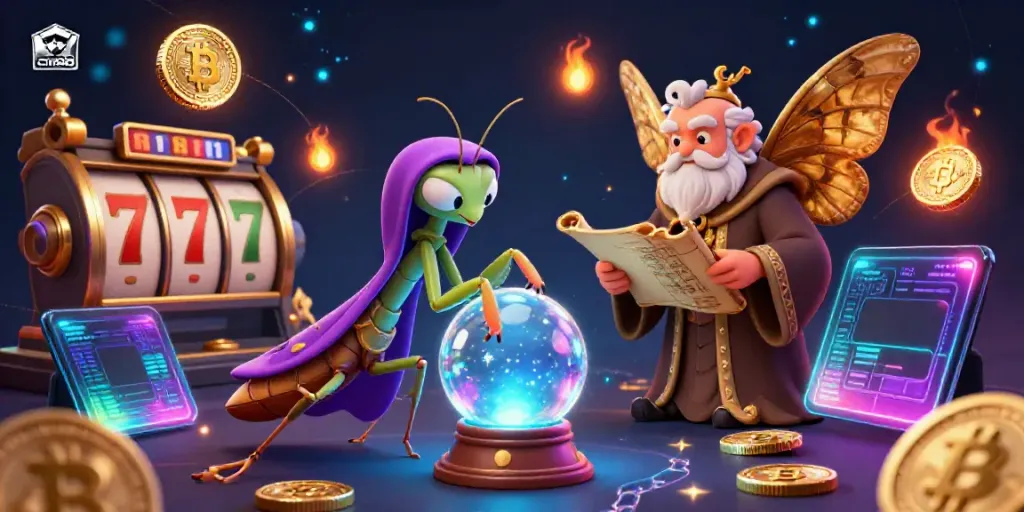 Experience cm88's vibrant online casino with a whimsical fortune teller and dynamic gaming elements.