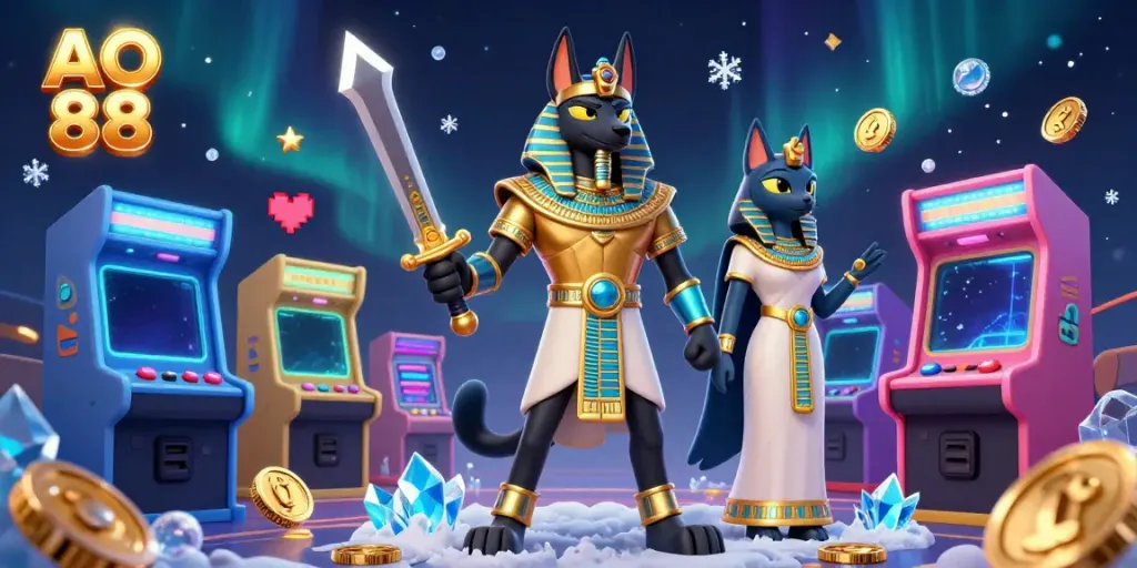 Engage in thrilling gaming at AO 88 with dynamic characters and vibrant casino elements.