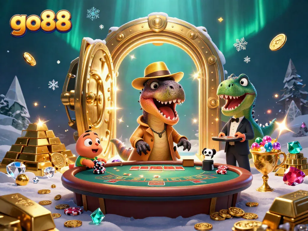 Experience thrilling gameplay with go88 featuring a velociraptor card counter at an exciting blackjack table.