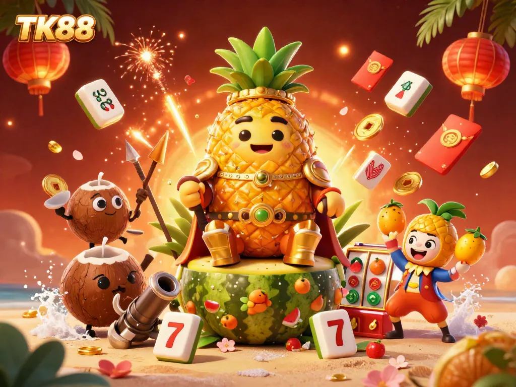 Experience thrilling gaming action with TK88's vibrant casino fairy-tale scene featuring enchanting characters.